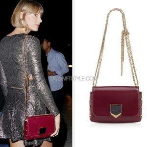 Jimmy Choo ‘Lockett Spazzolato Crossbody Bag in Dark Shiraz’